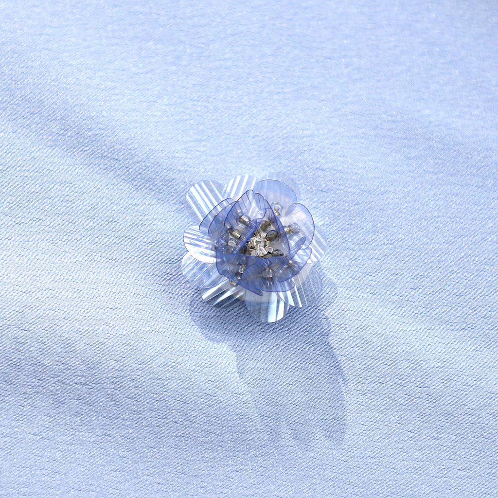 Embroidered Midi Skirt – Sky Blossom