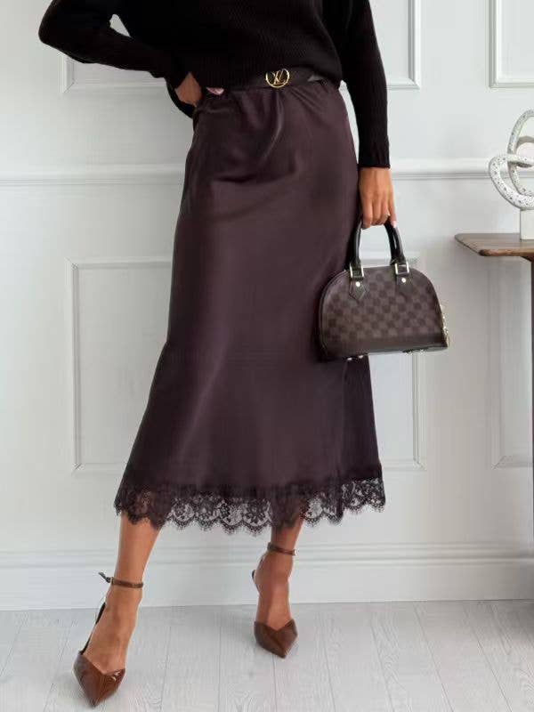 Satin Midi Skirt